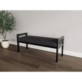 Weston Waiting Reception 2 Seat Bench Wood Frame