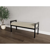 Weston Waiting Reception 2 Seat Bench Wood Frame