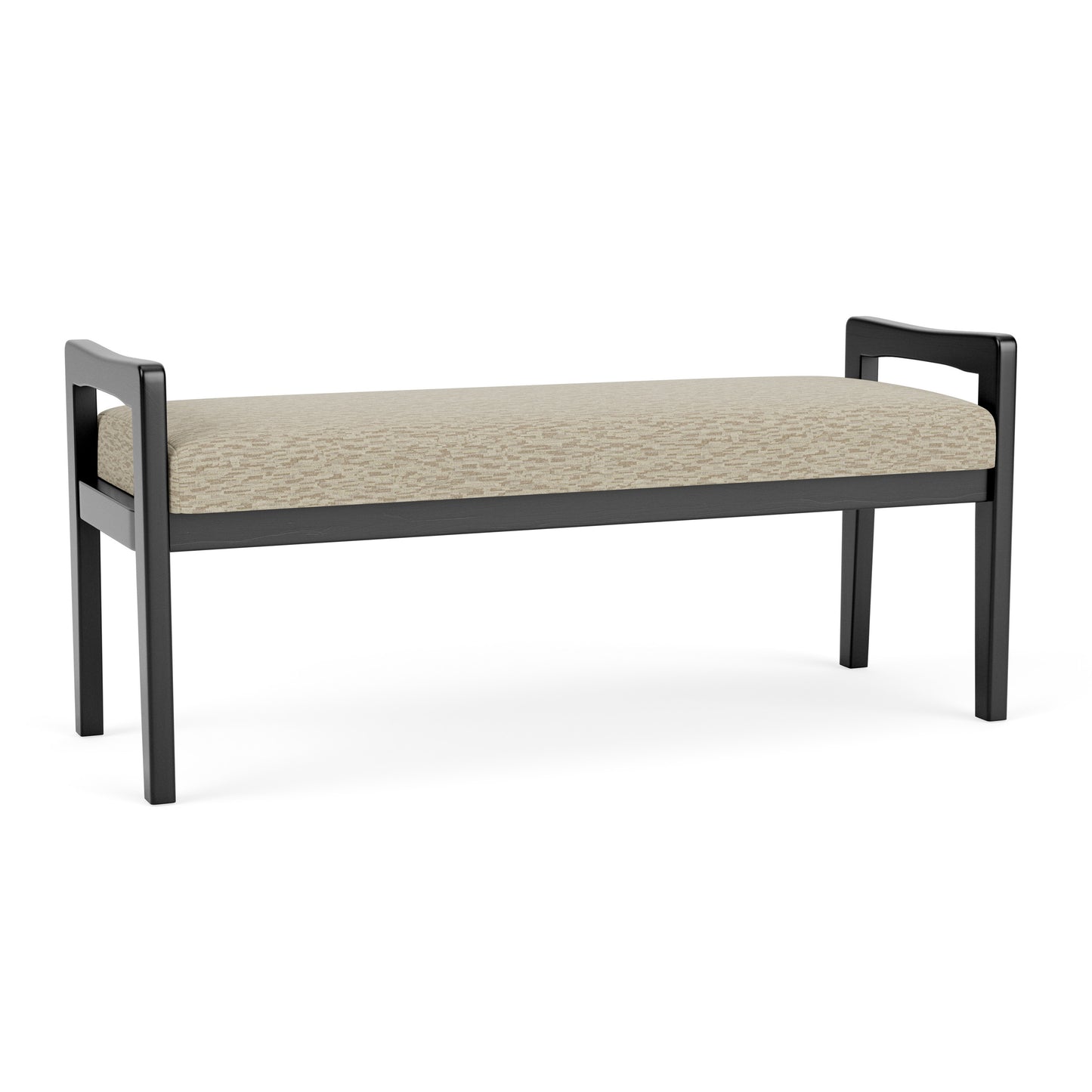 Weston Waiting Reception 2 Seat Bench Wood Frame