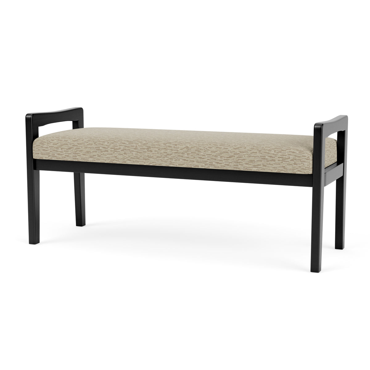 Weston Waiting Reception 2 Seat Bench Wood Frame