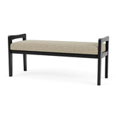 Weston Waiting Reception 2 Seat Bench Wood Frame