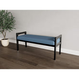 Weston Waiting Reception 2 Seat Bench Wood Frame