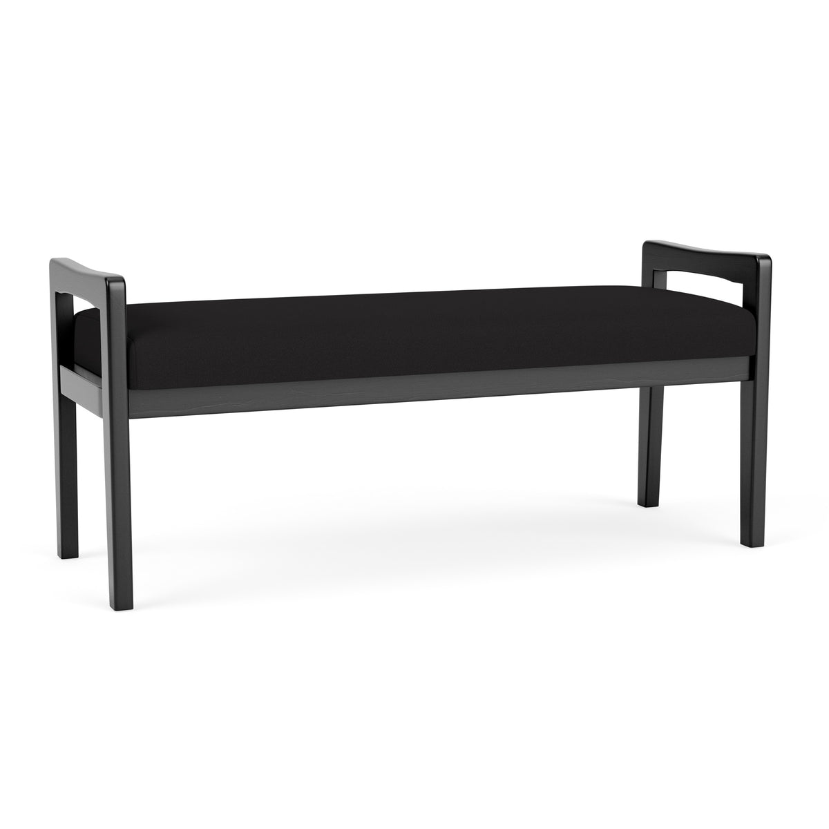 Weston Waiting Reception 2 Seat Bench Wood Frame