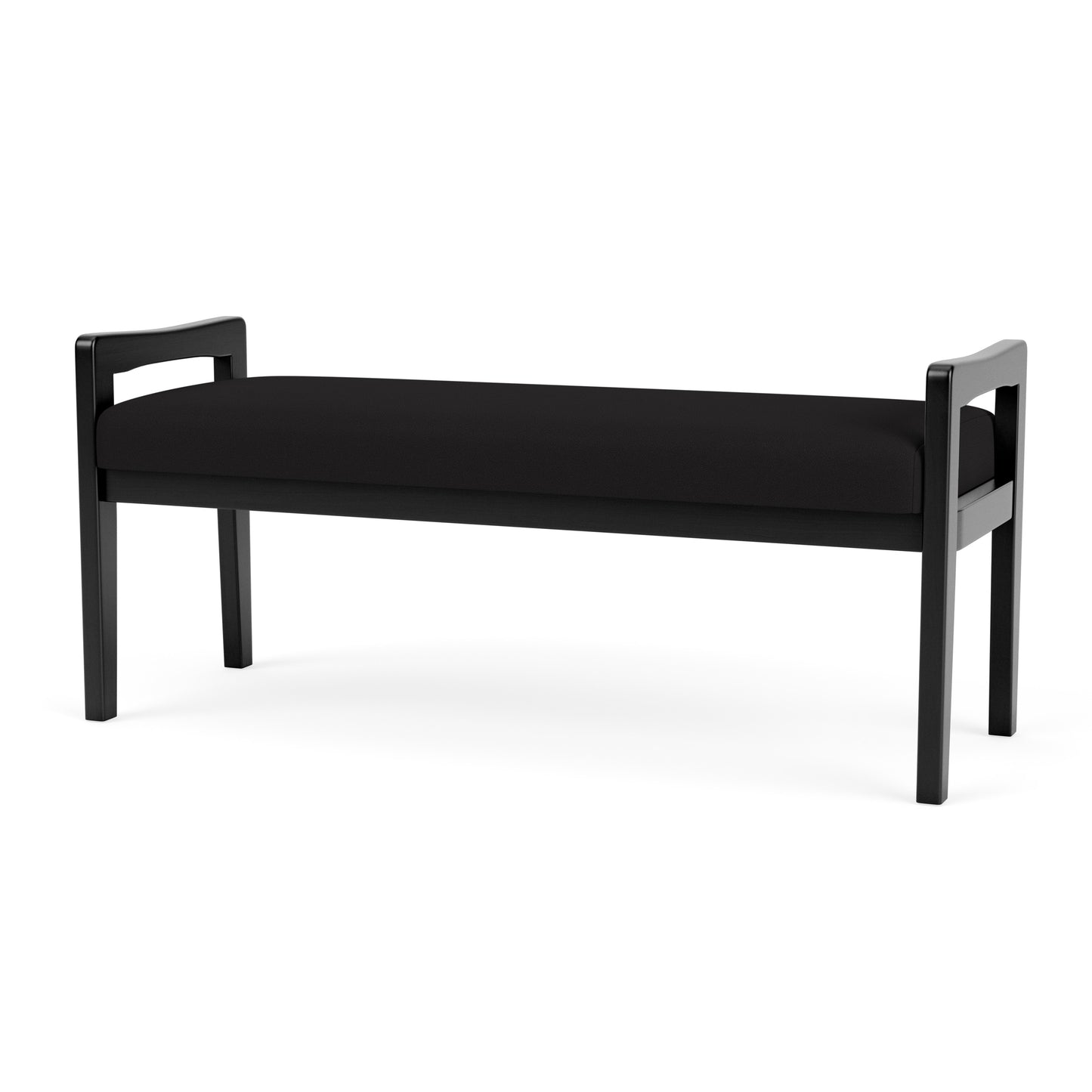 Weston Waiting Reception 2 Seat Bench Wood Frame