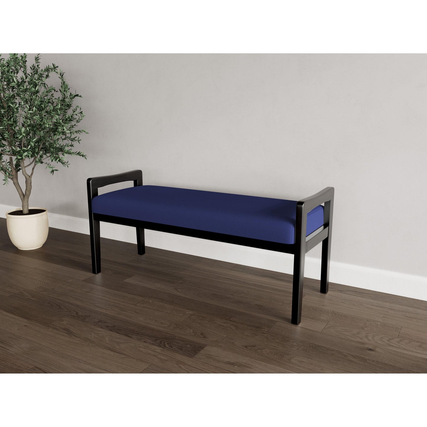 Weston Waiting Reception 2 Seat Bench Wood Frame