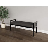 Weston Waiting Reception 2 Seat Bench Wood Frame