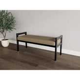 Weston Waiting Reception 2 Seat Bench Wood Frame