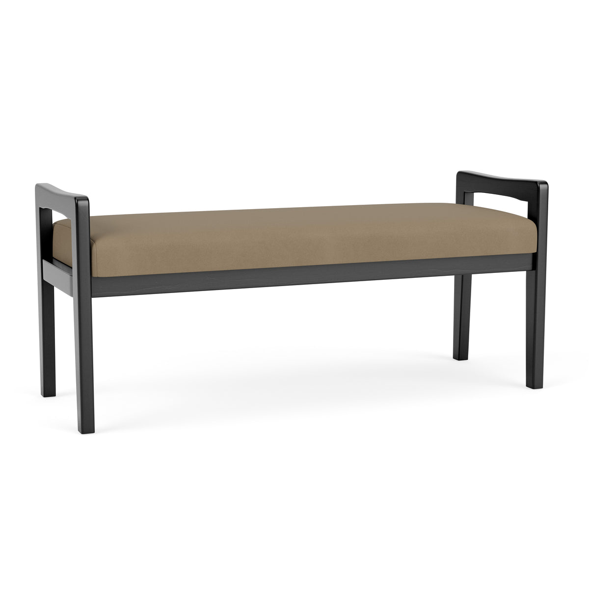 Weston Waiting Reception 2 Seat Bench Wood Frame