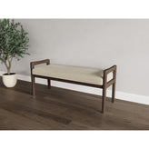 Weston Waiting Reception 2 Seat Bench Wood Frame