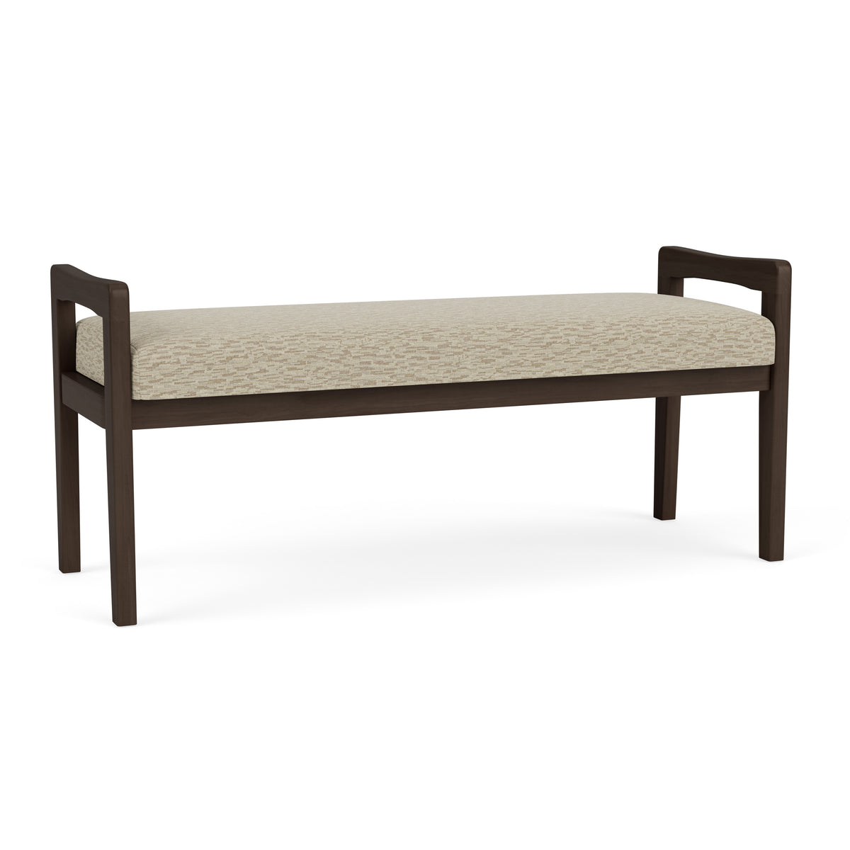 Weston Waiting Reception 2 Seat Bench Wood Frame