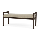 Weston Waiting Reception 2 Seat Bench Wood Frame