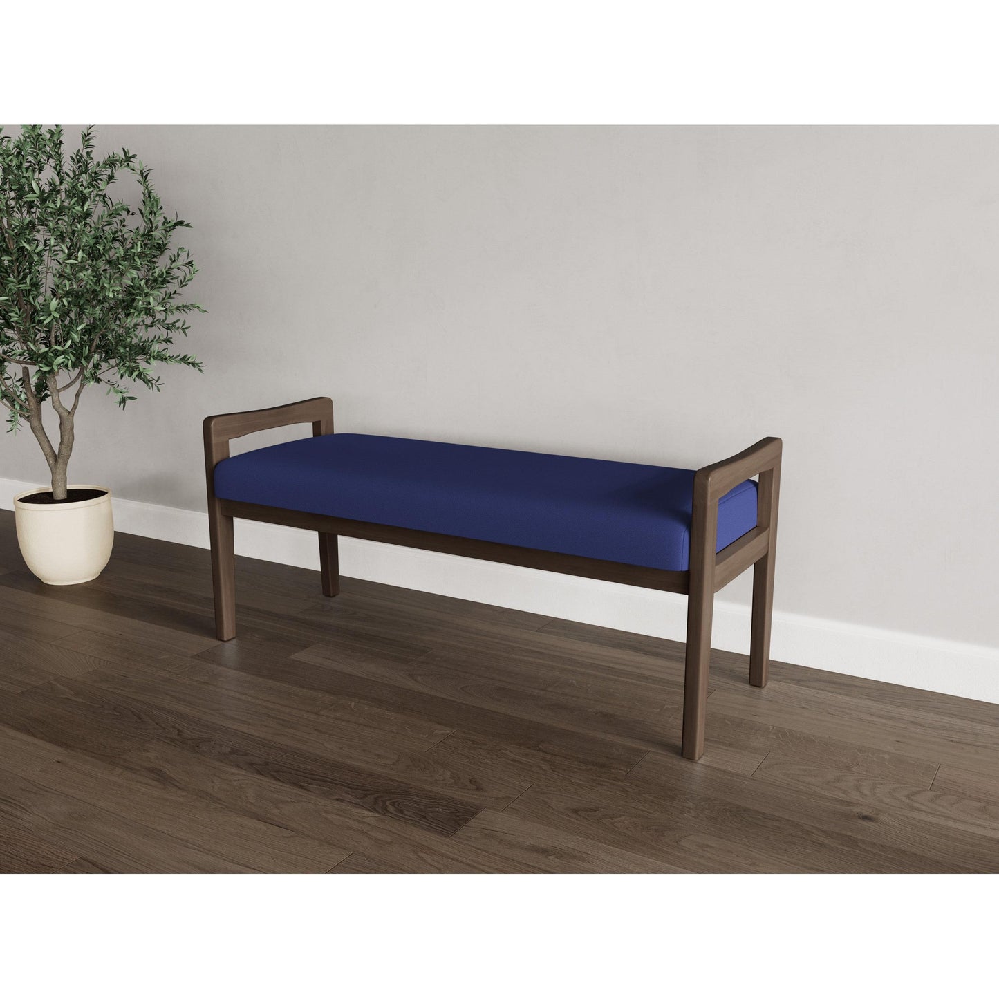 Weston Waiting Reception 2 Seat Bench Wood Frame