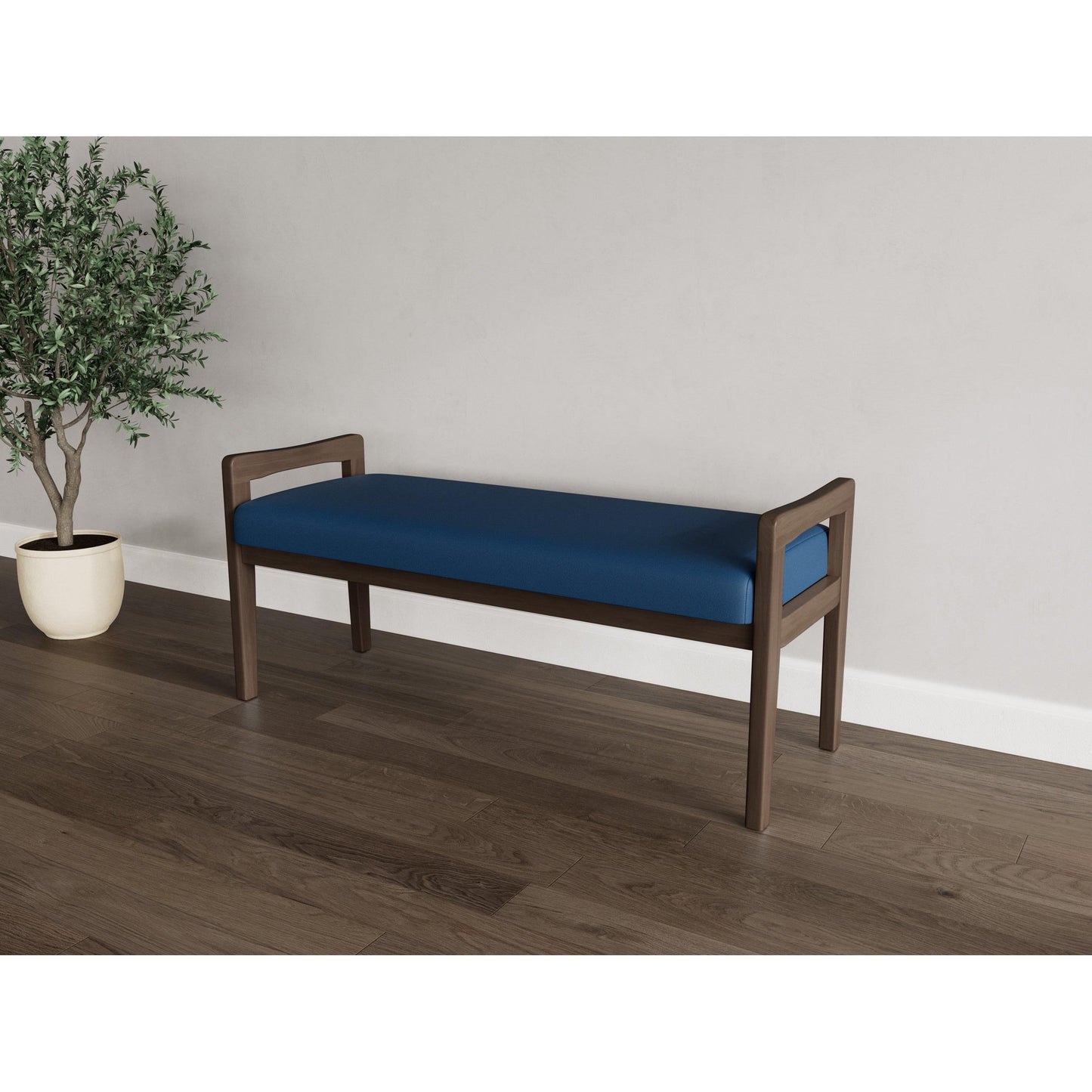 Weston Waiting Reception 2 Seat Bench Wood Frame