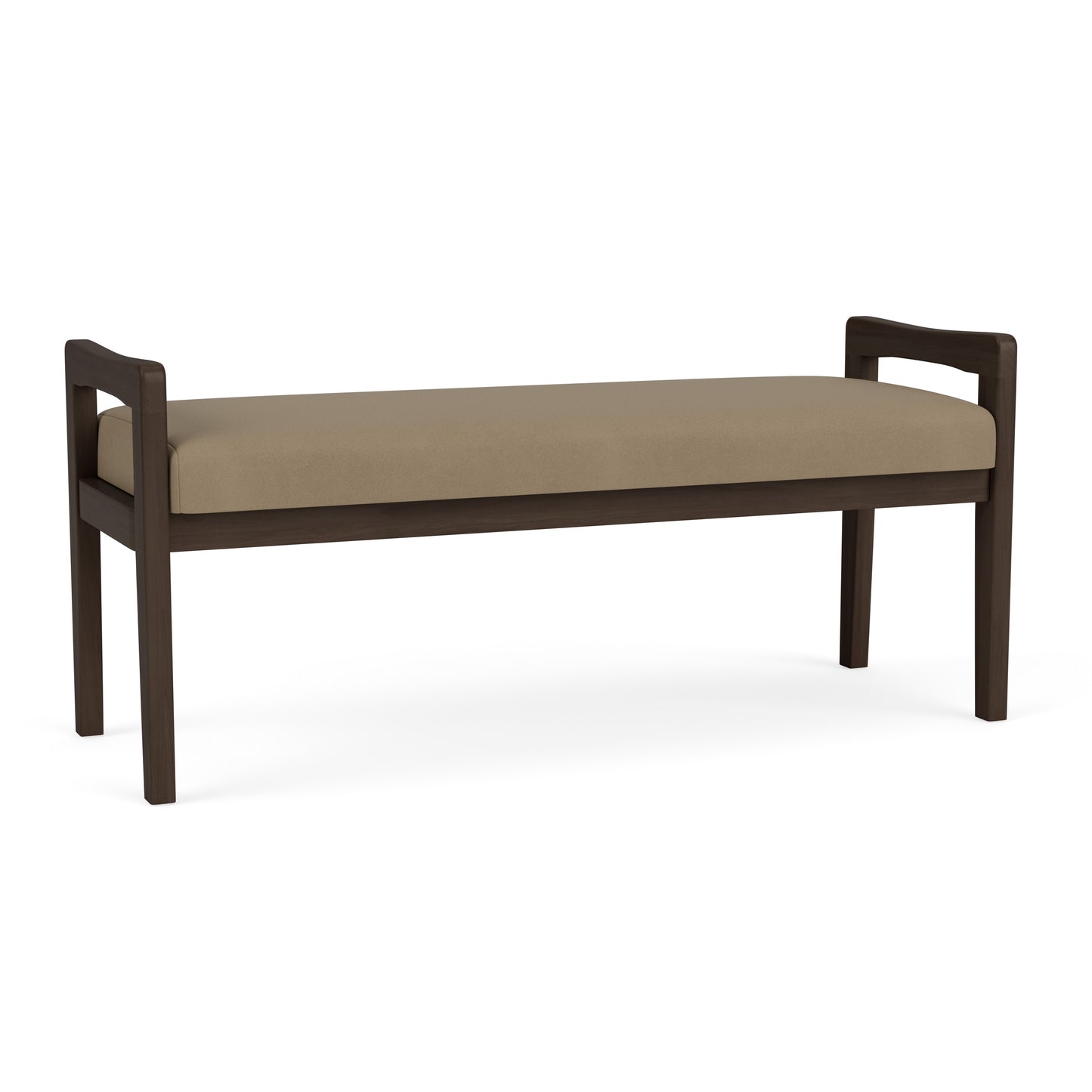 Weston Waiting Reception 2 Seat Bench Wood Frame