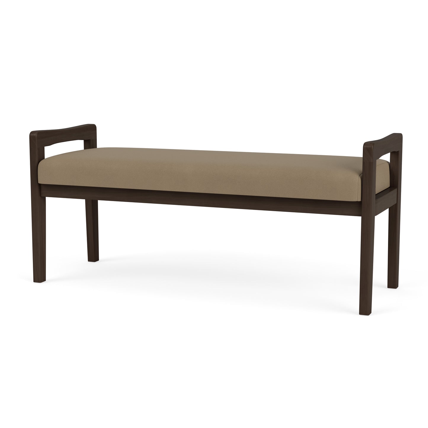 Weston Waiting Reception 2 Seat Bench Wood Frame