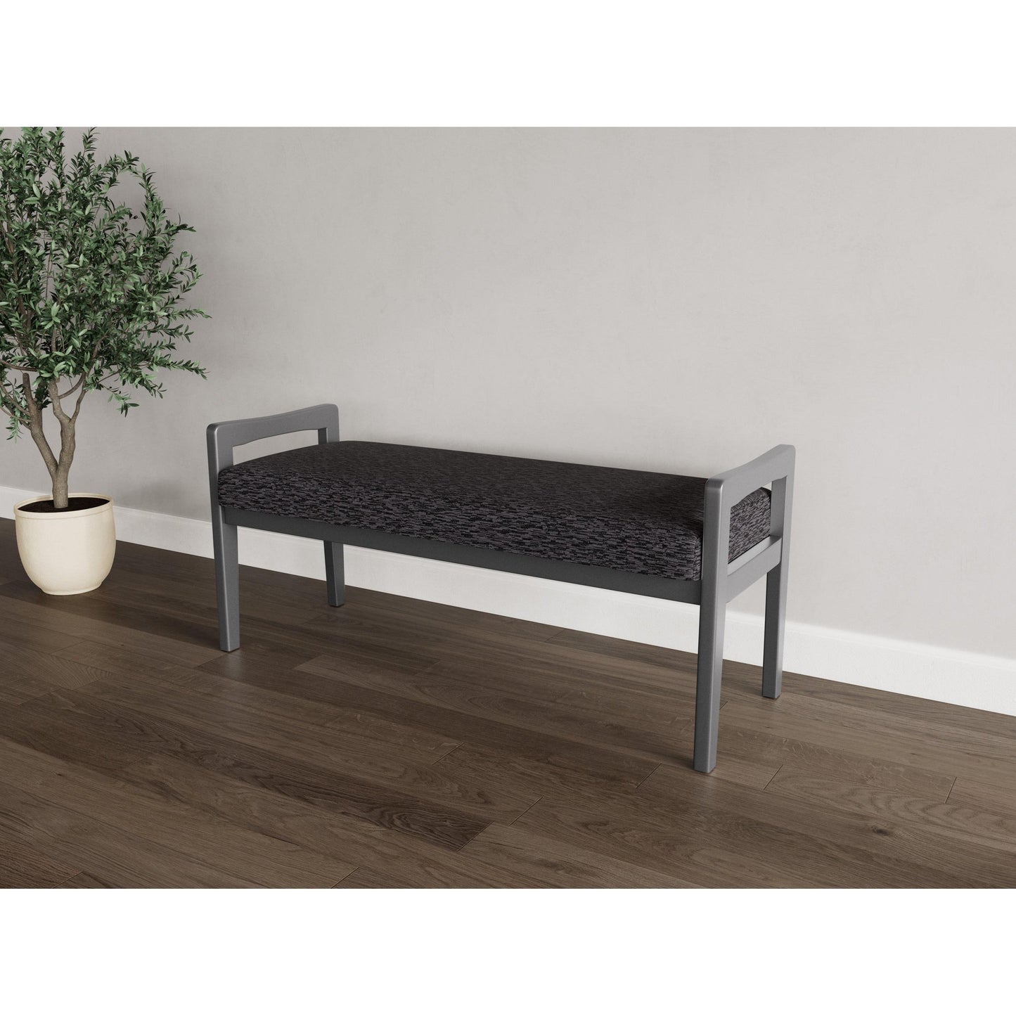 Weston Waiting Reception 2 Seat Bench Wood Frame