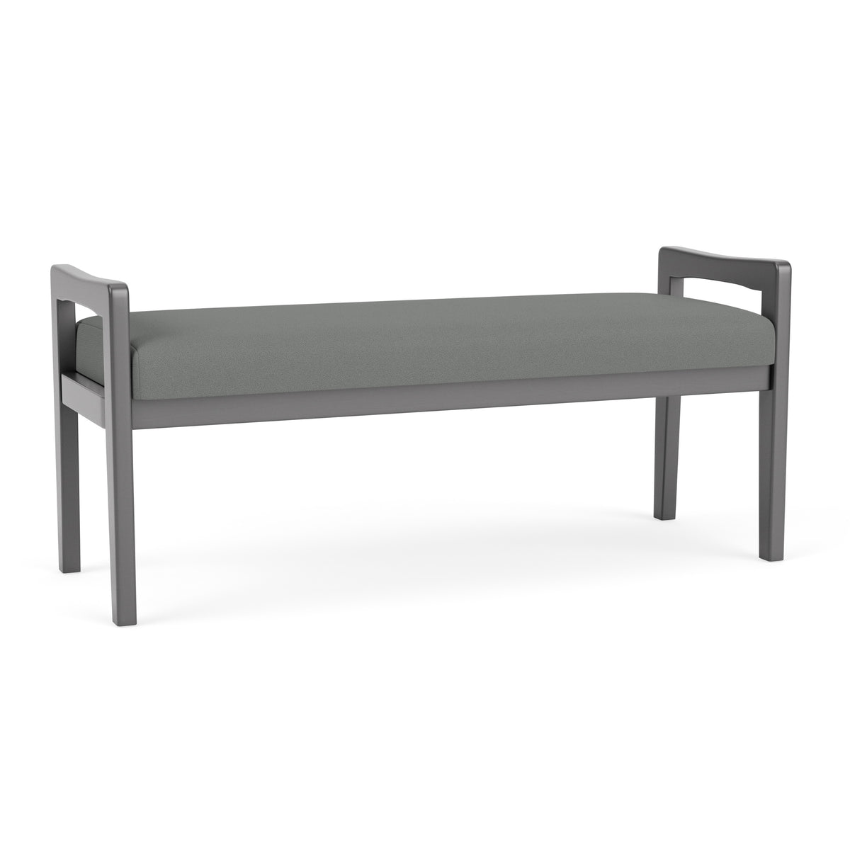 Weston Waiting Reception 2 Seat Bench Wood Frame