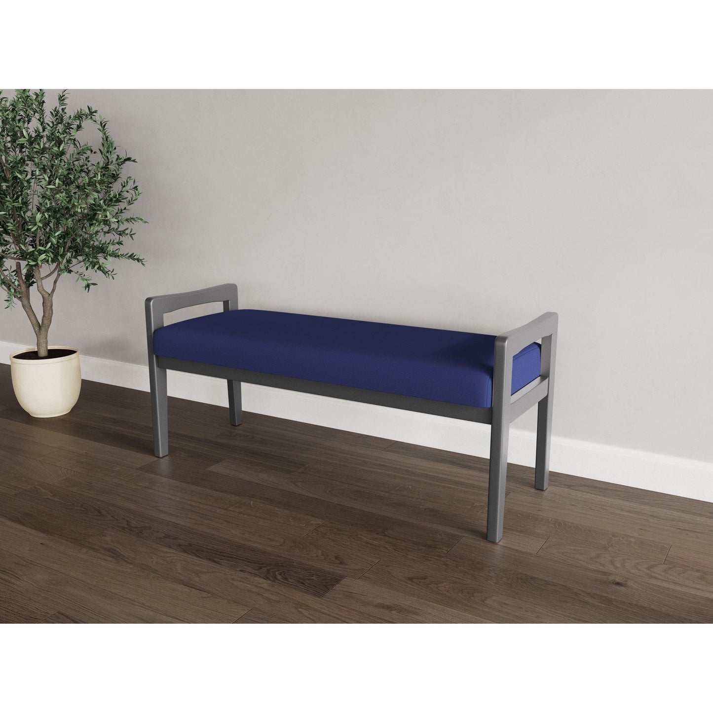 Weston Waiting Reception 2 Seat Bench Wood Frame