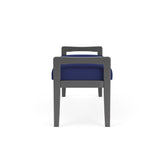 Weston Waiting Reception 2 Seat Bench Wood Frame