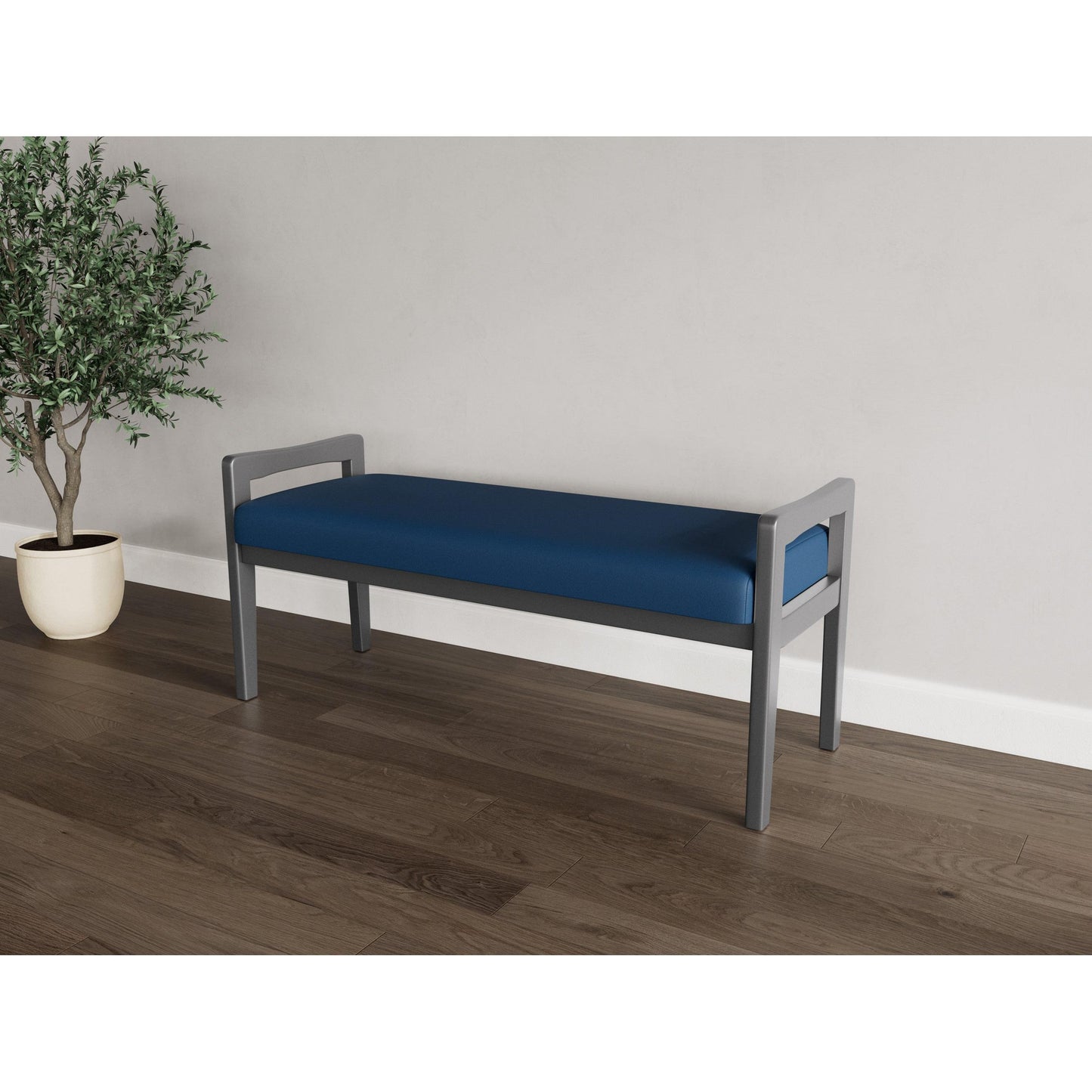 Weston Waiting Reception 2 Seat Bench Wood Frame