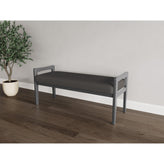 Weston Waiting Reception 2 Seat Bench Wood Frame