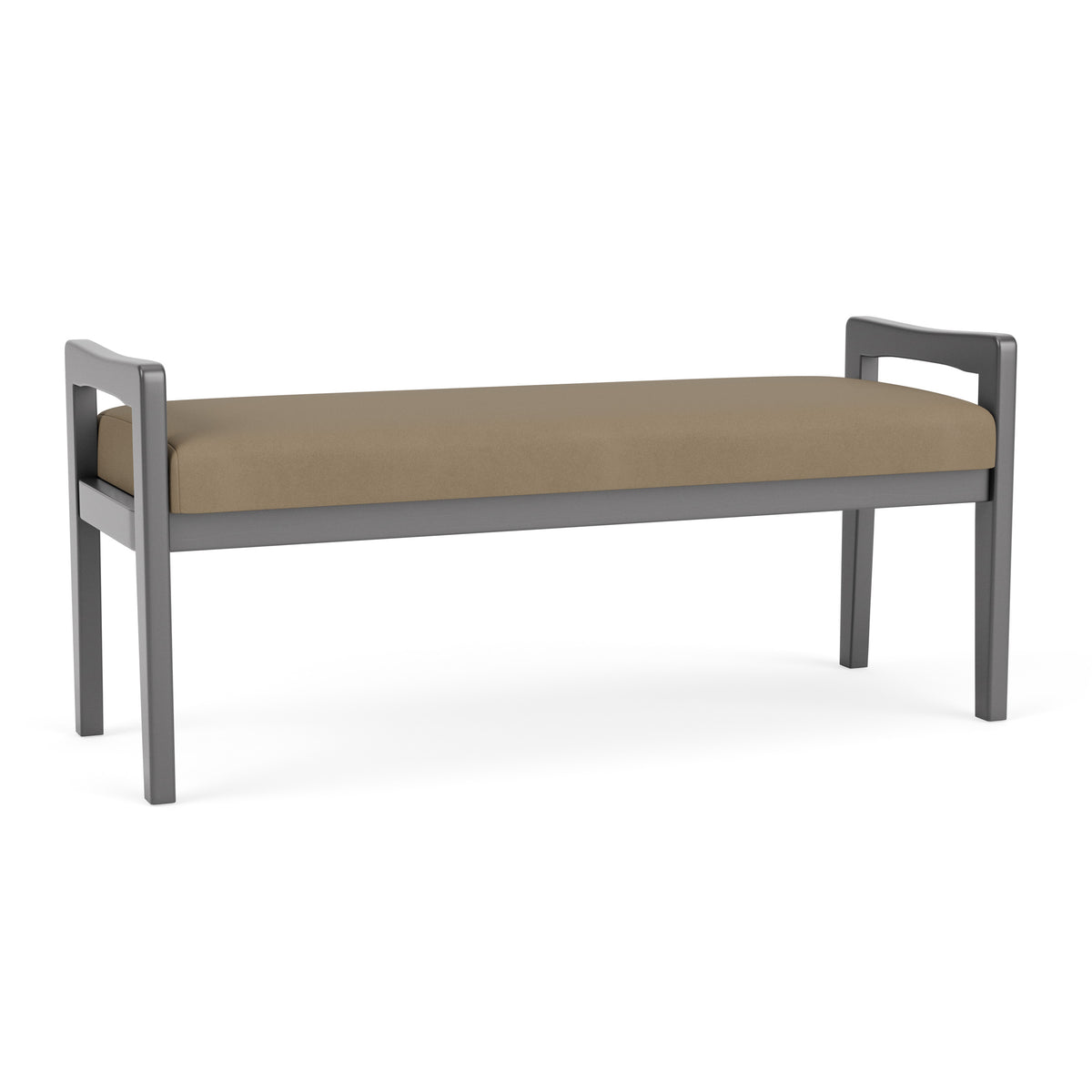 Weston Waiting Reception 2 Seat Bench Wood Frame