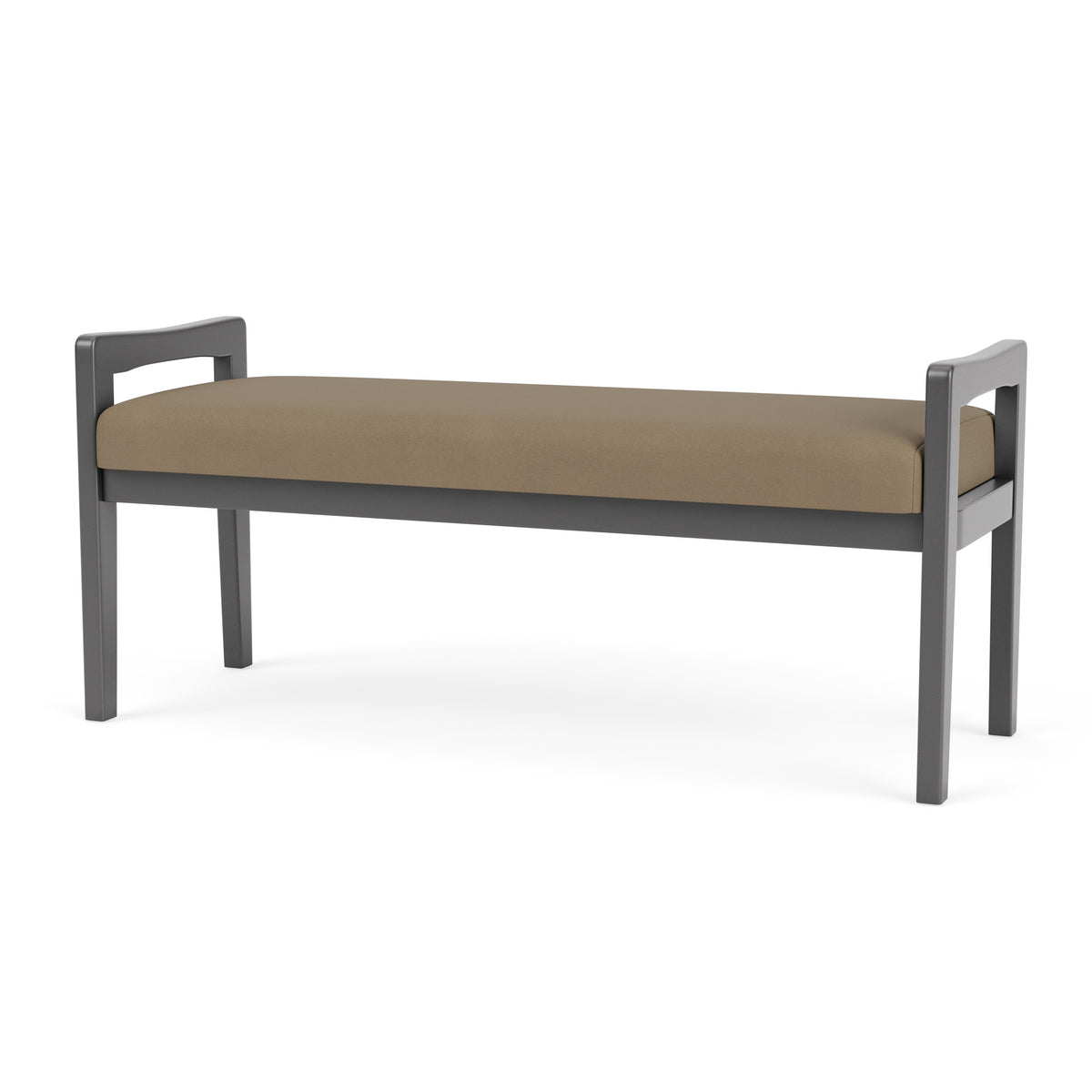 Weston Waiting Reception 2 Seat Bench Wood Frame