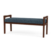 Weston Waiting Reception 2 Seat Bench Wood Frame