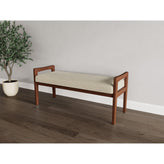 Weston Waiting Reception 2 Seat Bench Wood Frame