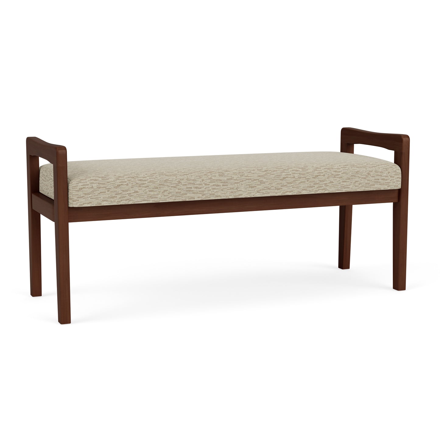 Weston Waiting Reception 2 Seat Bench Wood Frame