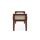 Weston Waiting Reception 2 Seat Bench Wood Frame