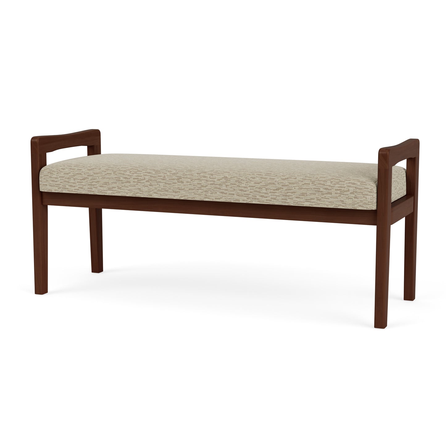 Weston Waiting Reception 2 Seat Bench Wood Frame