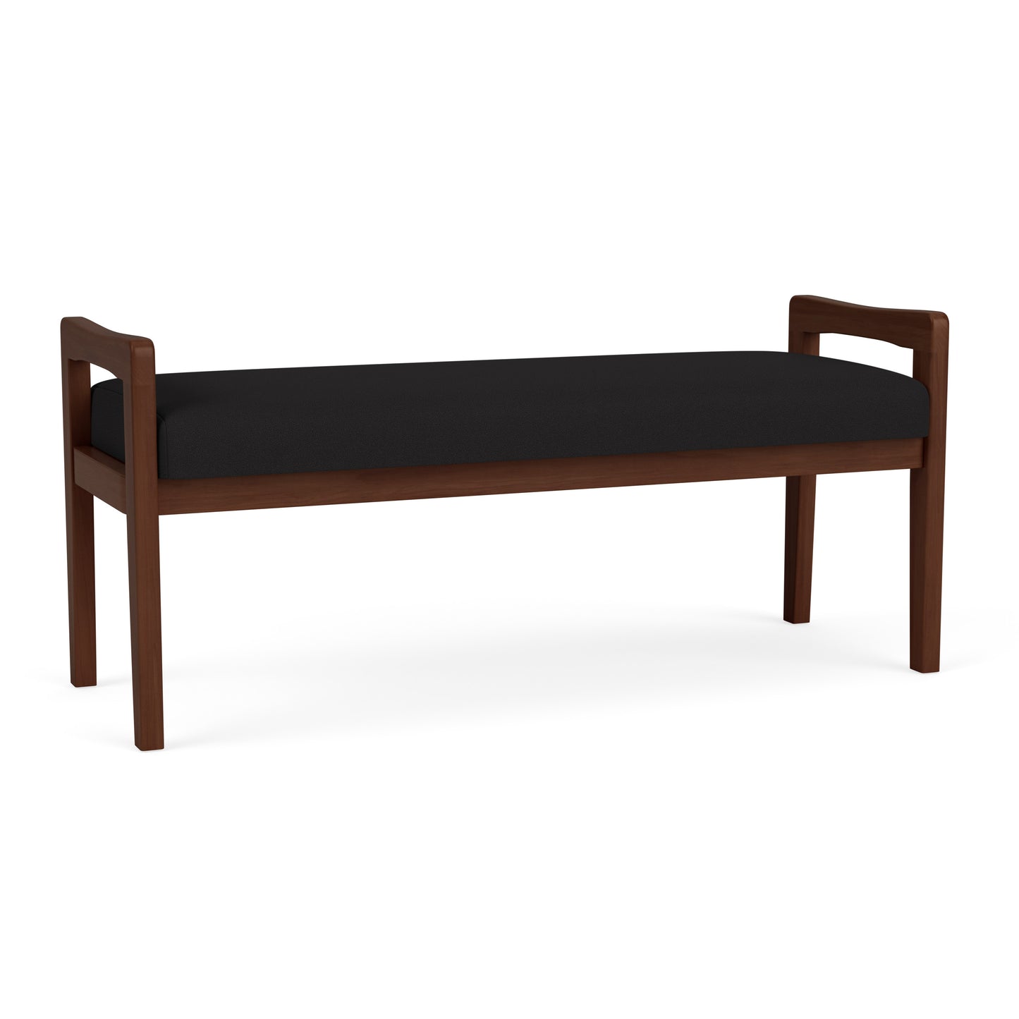 Weston Waiting Reception 2 Seat Bench Wood Frame