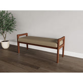 Weston Waiting Reception 2 Seat Bench Wood Frame