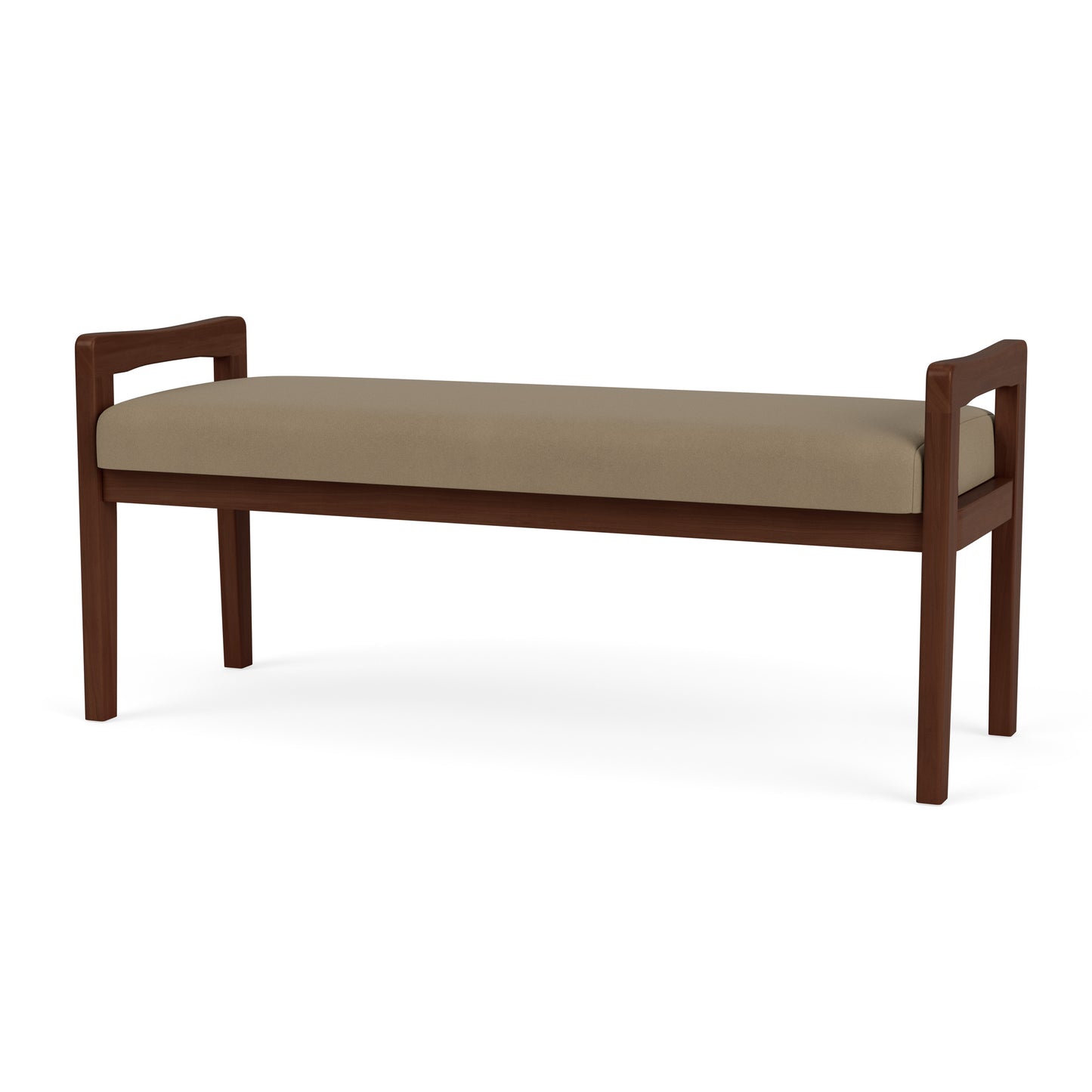 Weston Waiting Reception 2 Seat Bench Wood Frame
