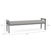 Weston Waiting Reception 3 Seat Bench Wood Frame