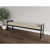 Weston Waiting Reception 3 Seat Bench Wood Frame