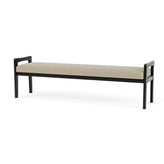 Weston Waiting Reception 3 Seat Bench Wood Frame