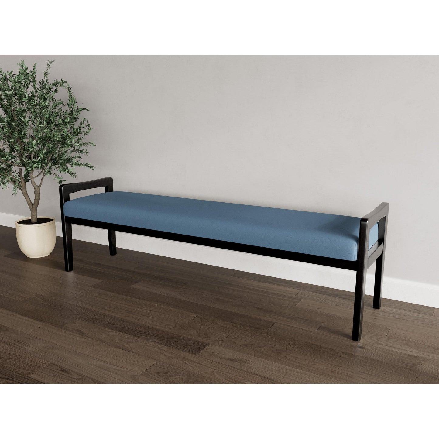 Weston Waiting Reception 3 Seat Bench Wood Frame