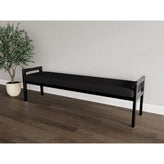 Weston Waiting Reception 3 Seat Bench Wood Frame