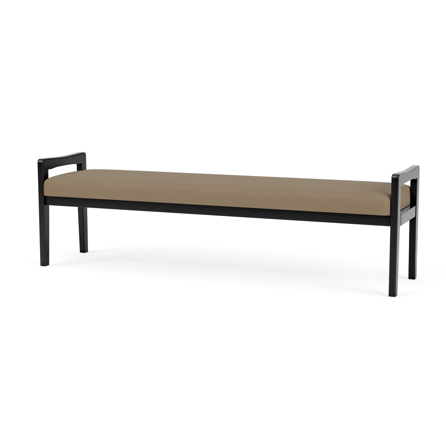 Weston Waiting Reception 3 Seat Bench Wood Frame