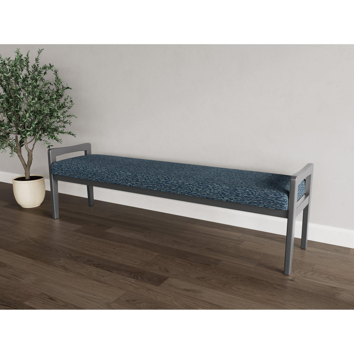 Weston Waiting Reception 3 Seat Bench Wood Frame