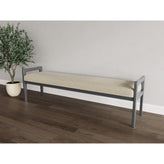 Weston Waiting Reception 3 Seat Bench Wood Frame