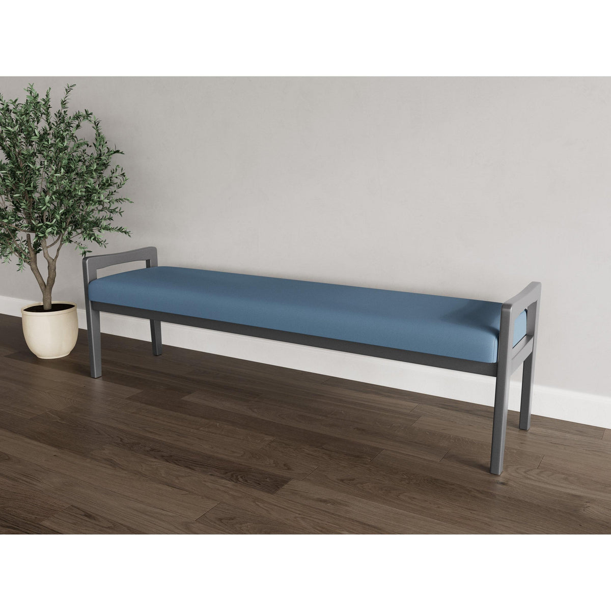 Weston Waiting Reception 3 Seat Bench Wood Frame