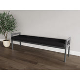 Weston Waiting Reception 3 Seat Bench Wood Frame