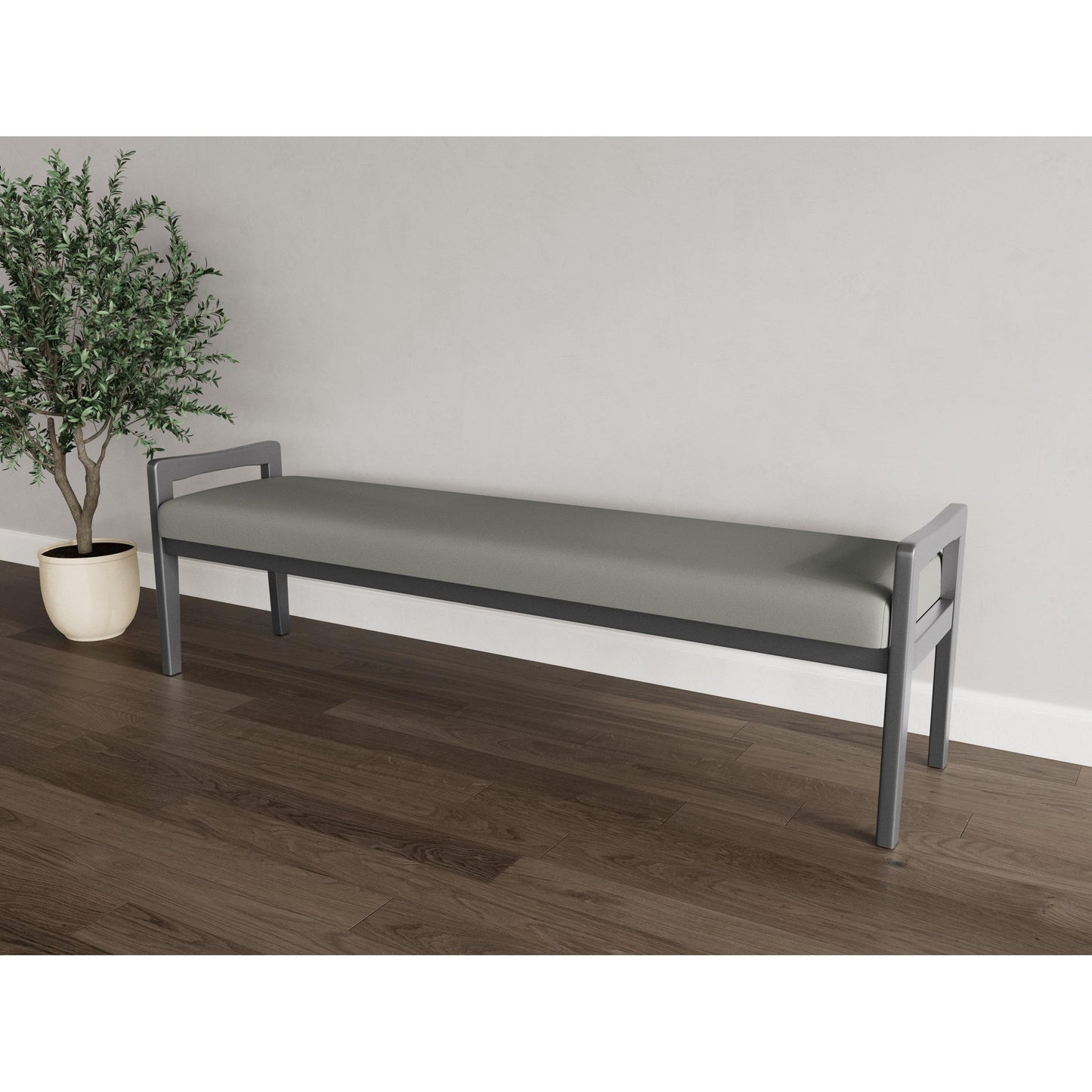 Weston Waiting Reception 3 Seat Bench Wood Frame