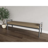 Weston Waiting Reception 3 Seat Bench Wood Frame