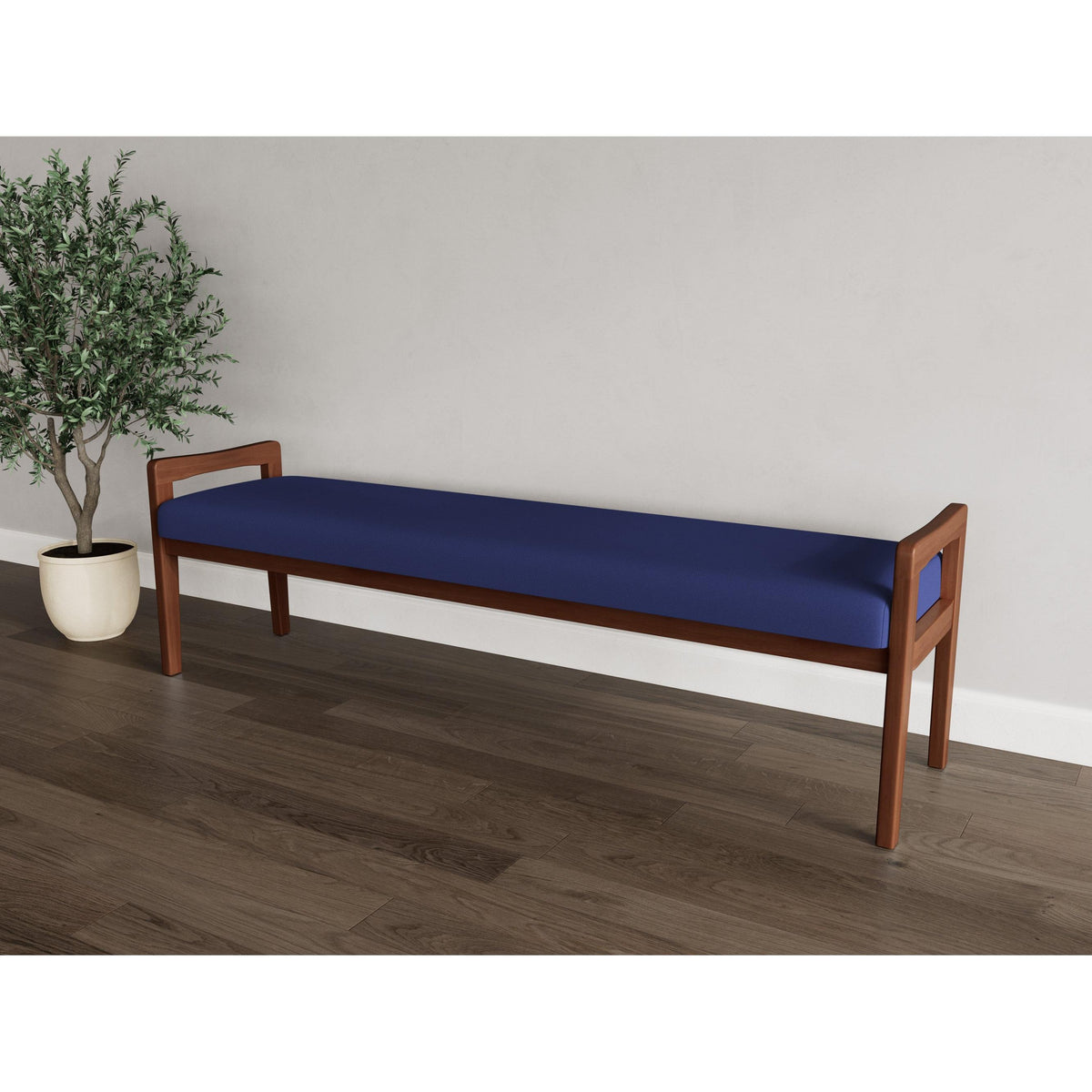 Weston Waiting Reception 3 Seat Bench Wood Frame