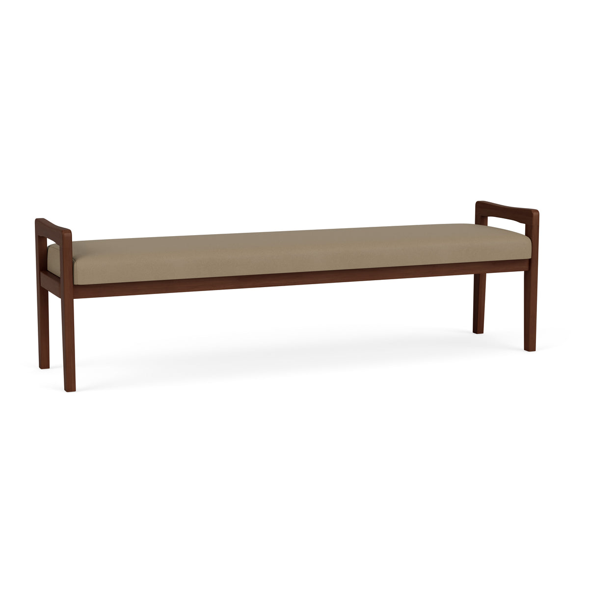Weston Waiting Reception 3 Seat Bench Wood Frame