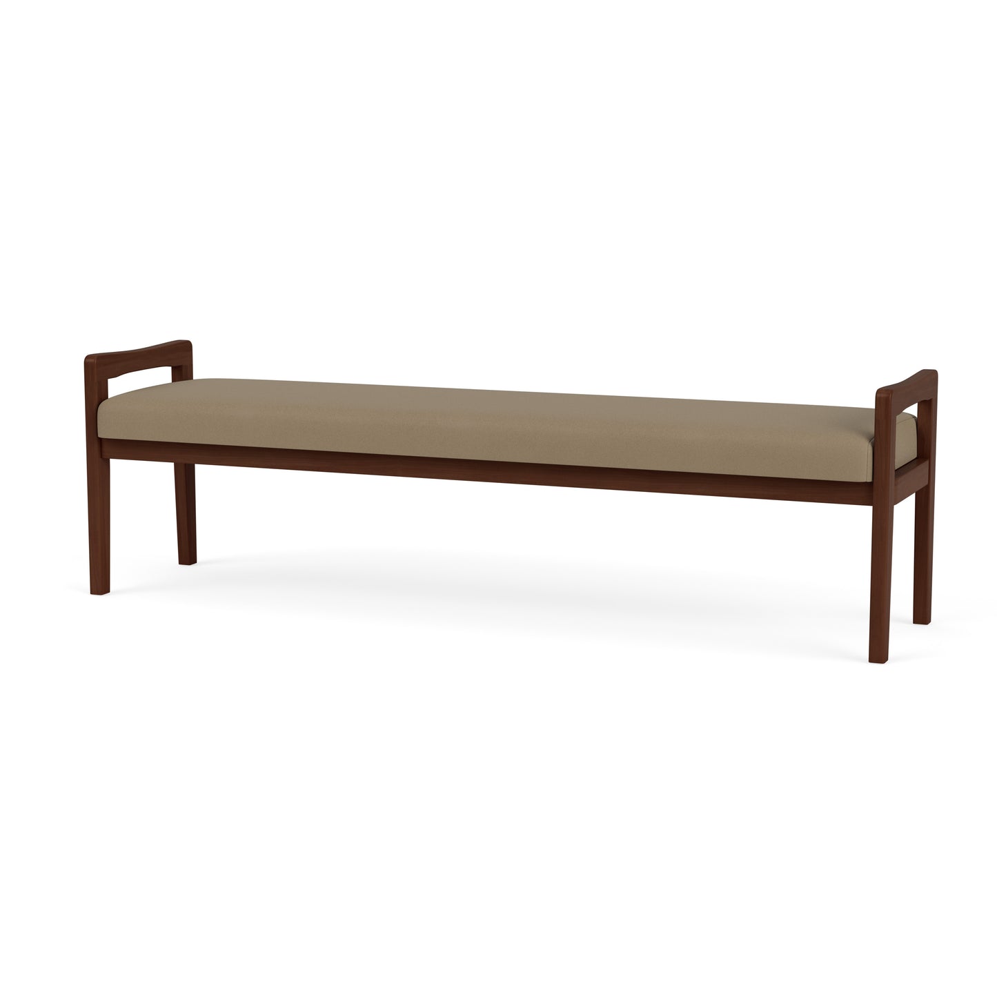 Weston Waiting Reception 3 Seat Bench Wood Frame